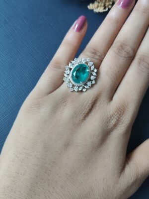 Nisha Diamond Ring - Green