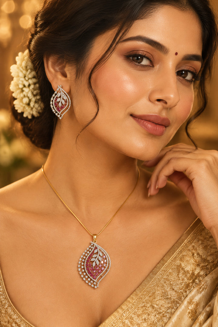 Misty Diamond Pendant Set