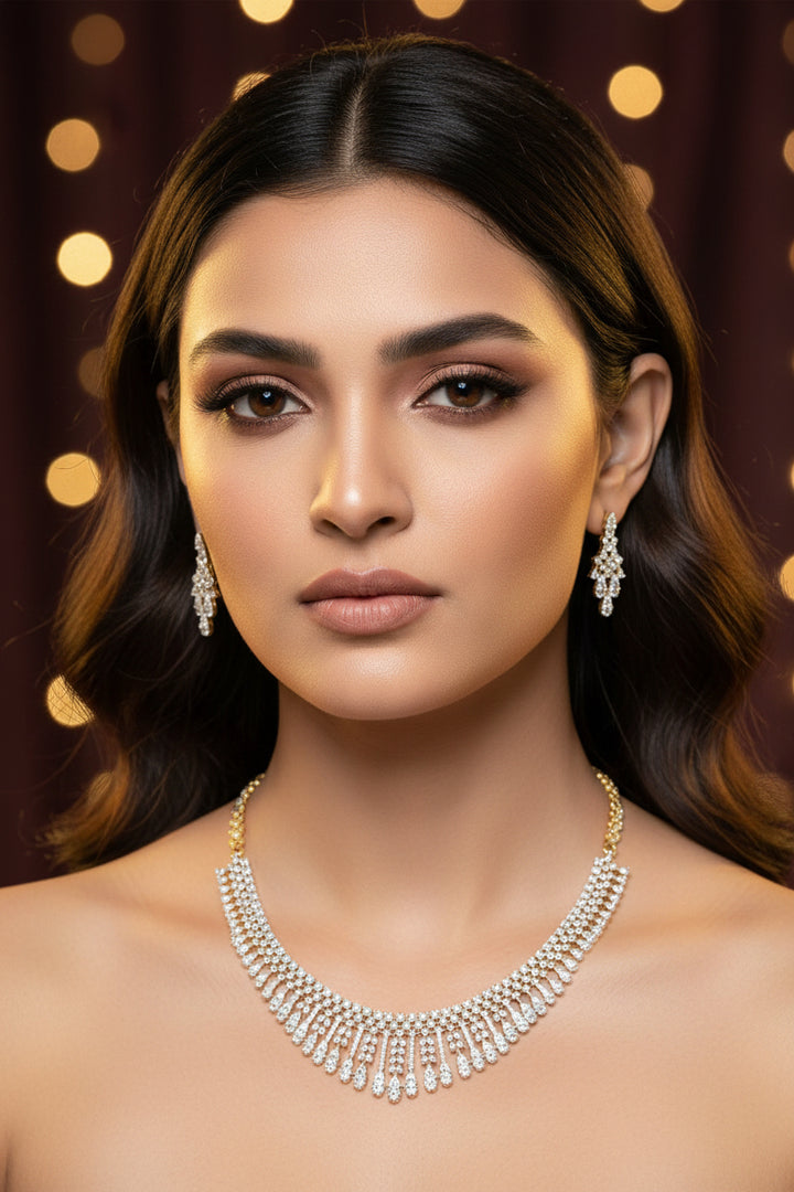 Chandra Diamond Necklace Set