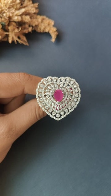 Big Heart Diamond Ring
