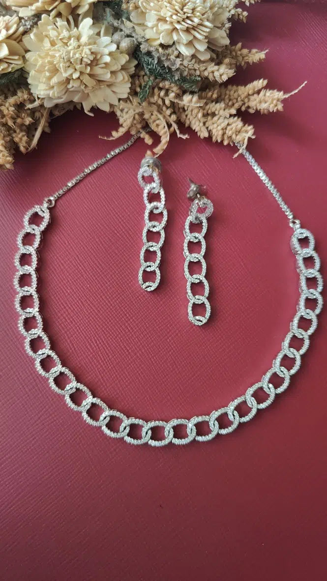 Chain Diamond Necklace Set