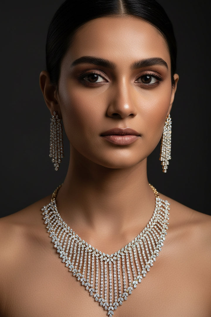 Zareen Diamond Necklace Set