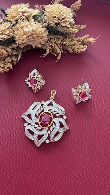 Kalpana Diamond Pendant Set