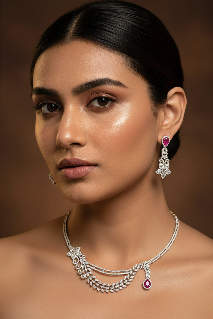 Aashvi Diamond Necklace Set