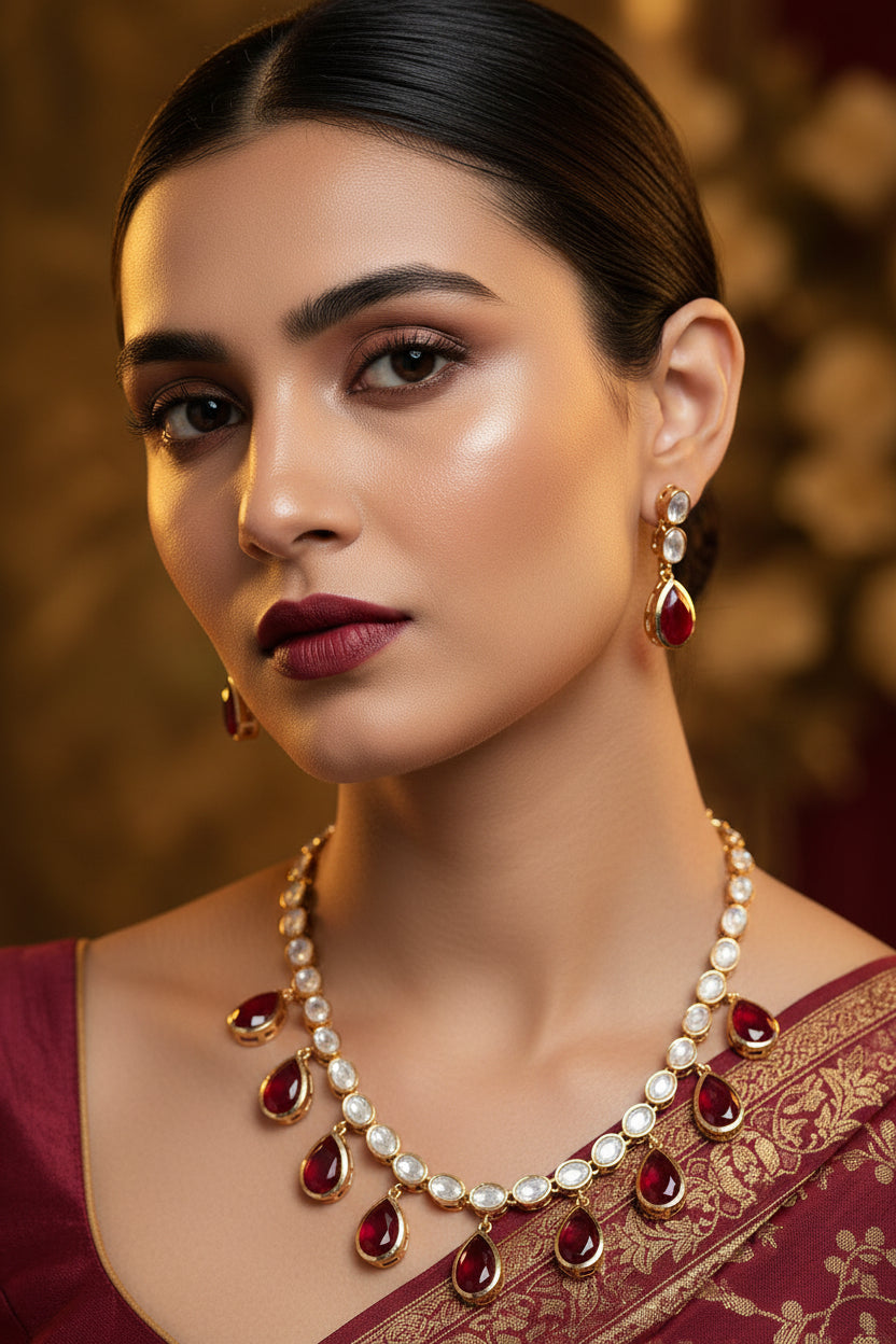 Amulya Kundan Jewellery Set