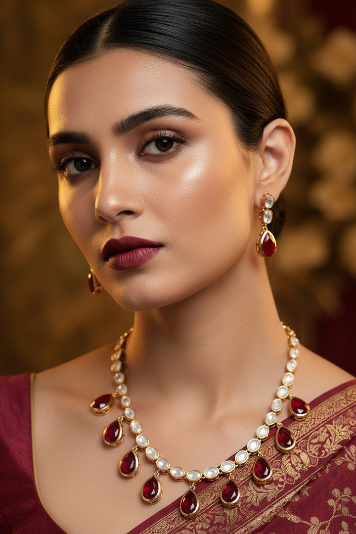 Amulya Kundan Jewellery Set