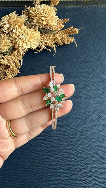 Vatsala Diamond Bracelet -Green
