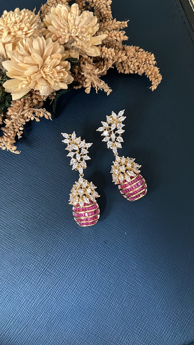 Rubi Baguette Diamond Earrings
