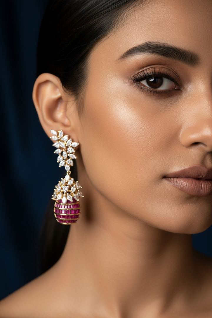 Rubi Baguette Diamond Earrings