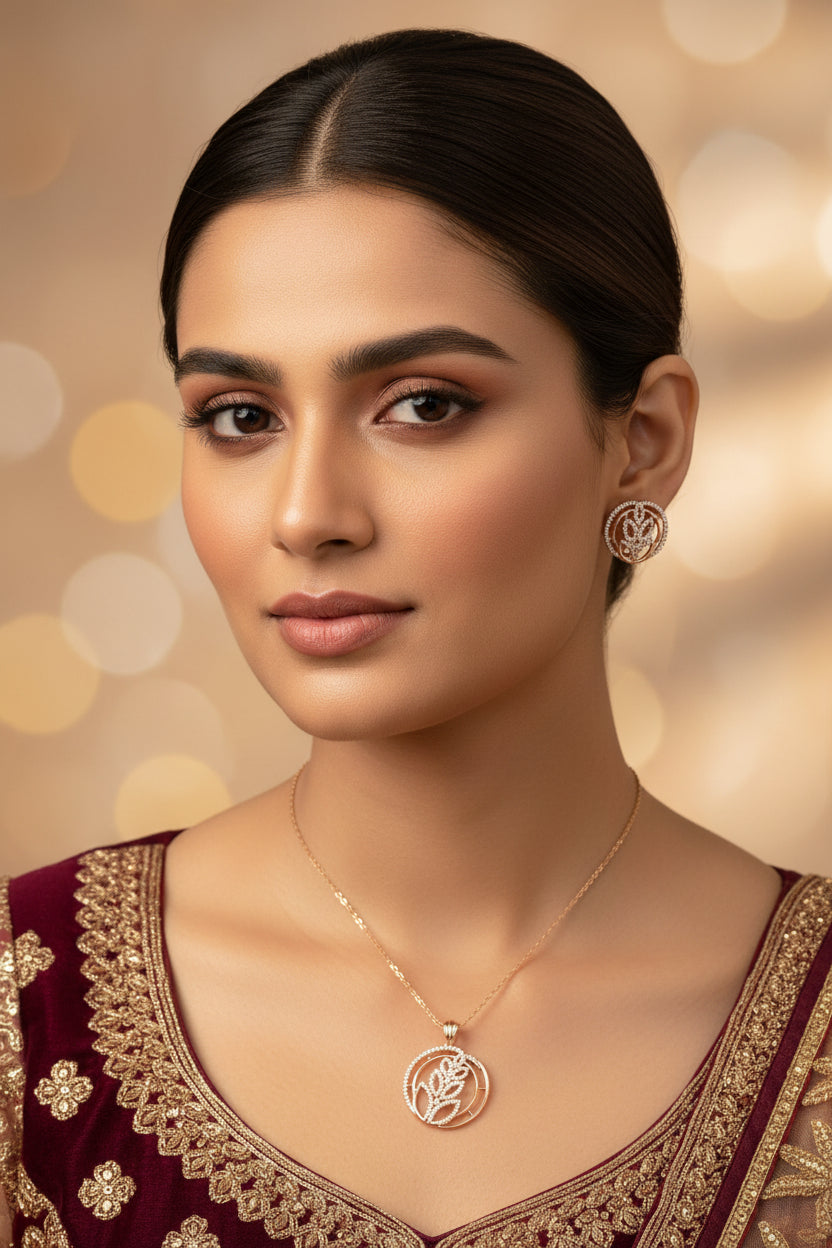 Navya Diamond Pendant Set