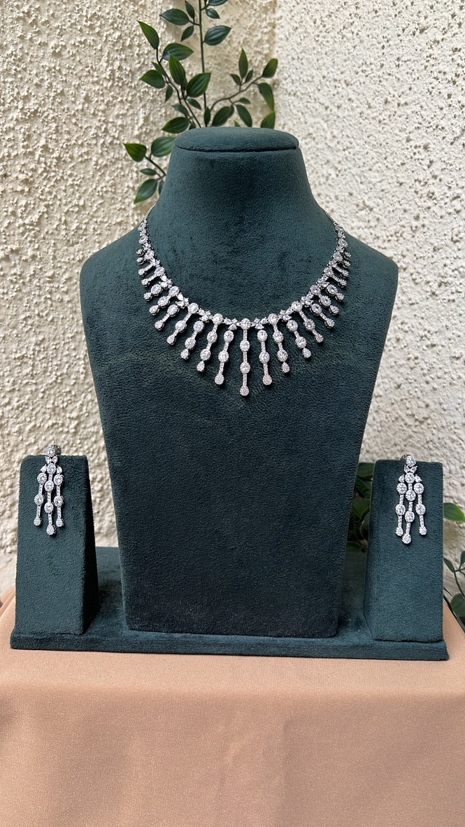 Princess Necklace Set - Silver