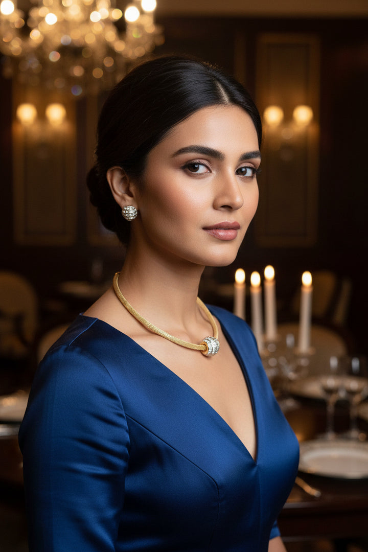 Jinal Diamond Necklace Set