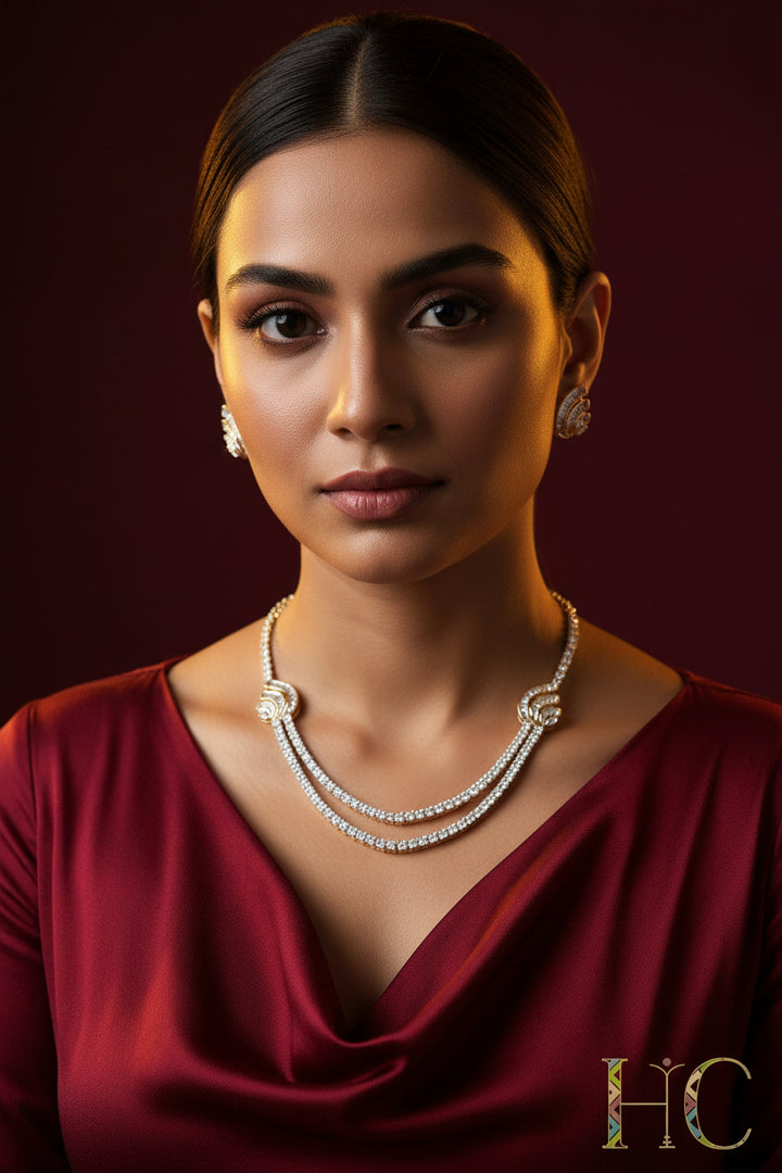 Reha Diamond Necklace Set