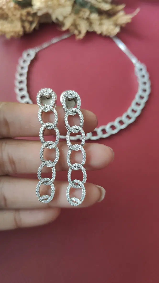 Chain Diamond Necklace Set