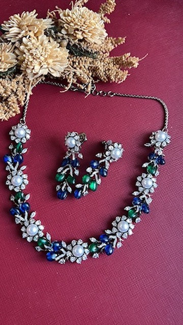 Manjhari Beaded Diamond  Set