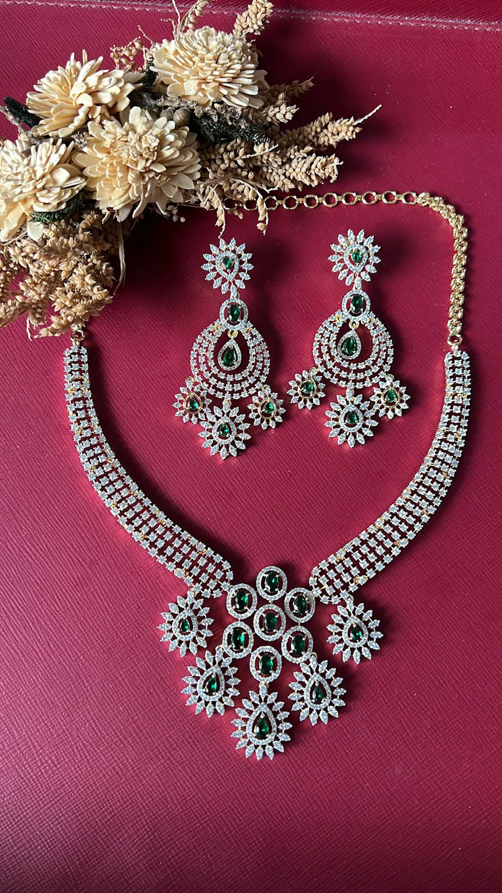 Resham  Diamond Necklace Set