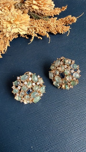 Sheesa Doublet Studs- Sea Green