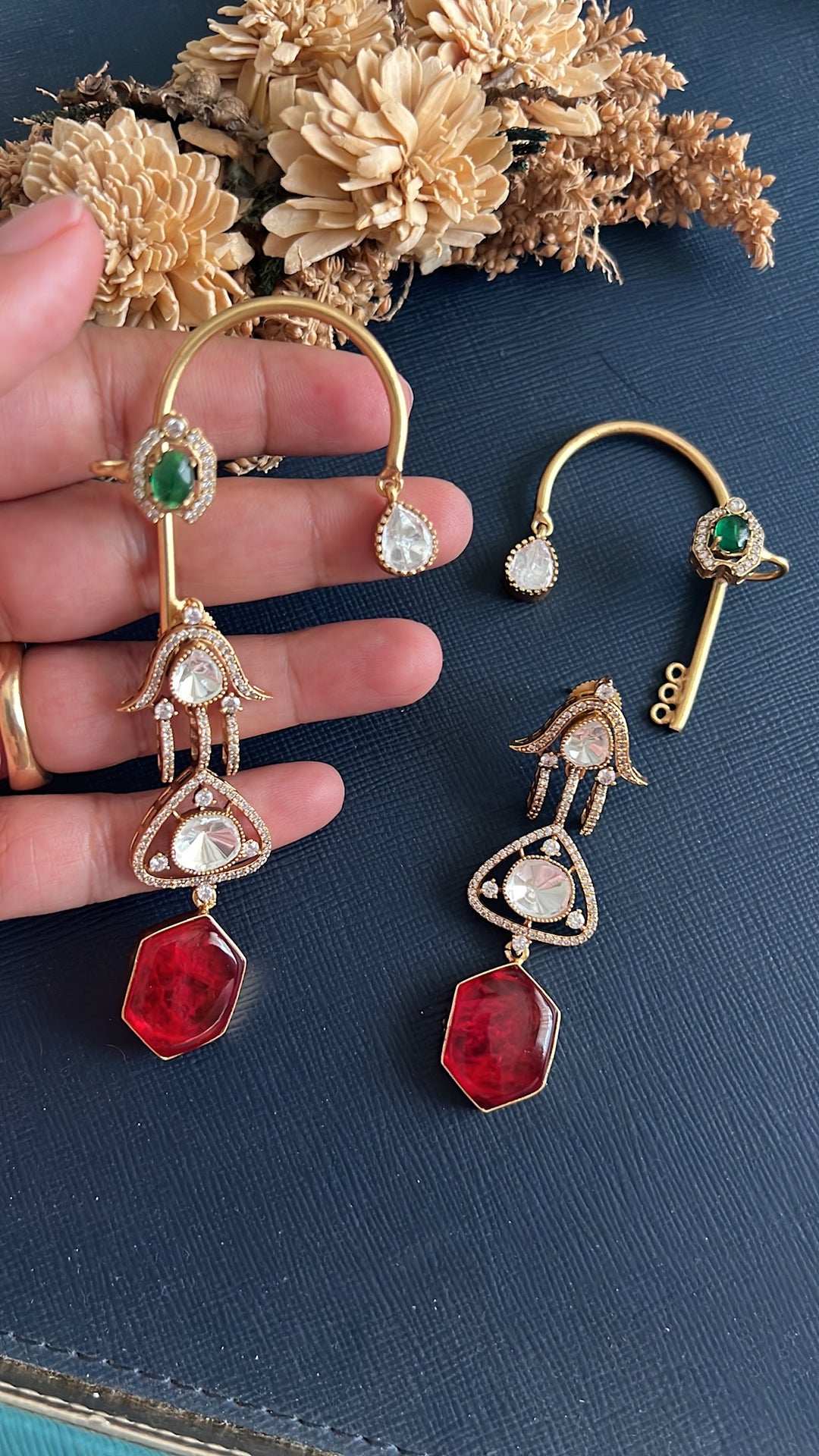 Saesha Kundan Earcuff