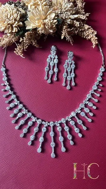 Princess Necklace Set - Silver