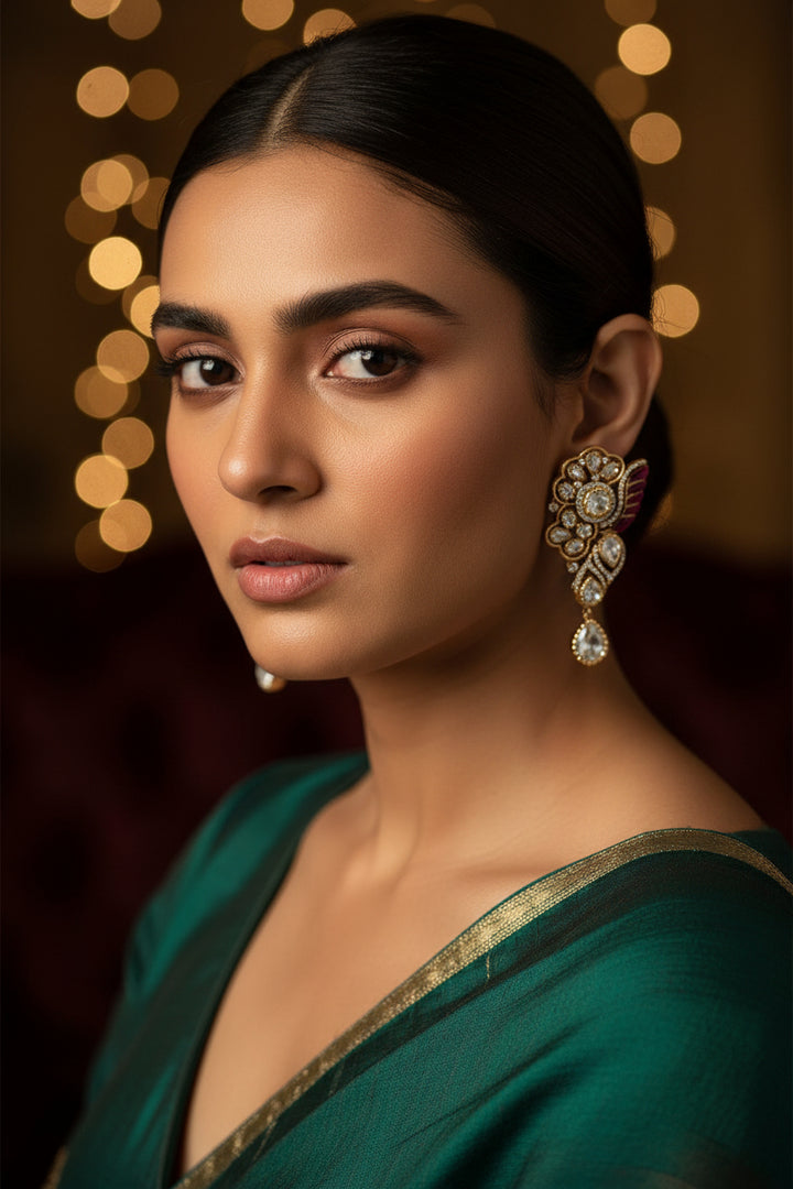 Mariha Kundan Earring - Rubi