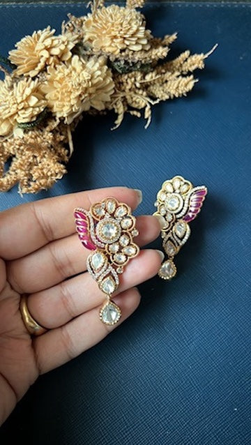 Mariha Kundan Earring - Rubi