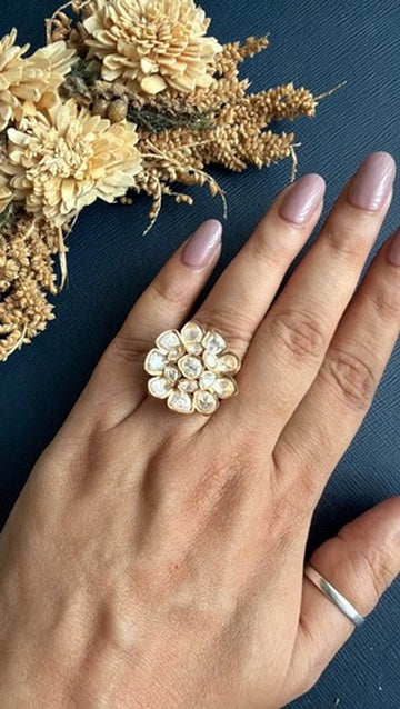 Close view of the Rupam Kundan Ring&