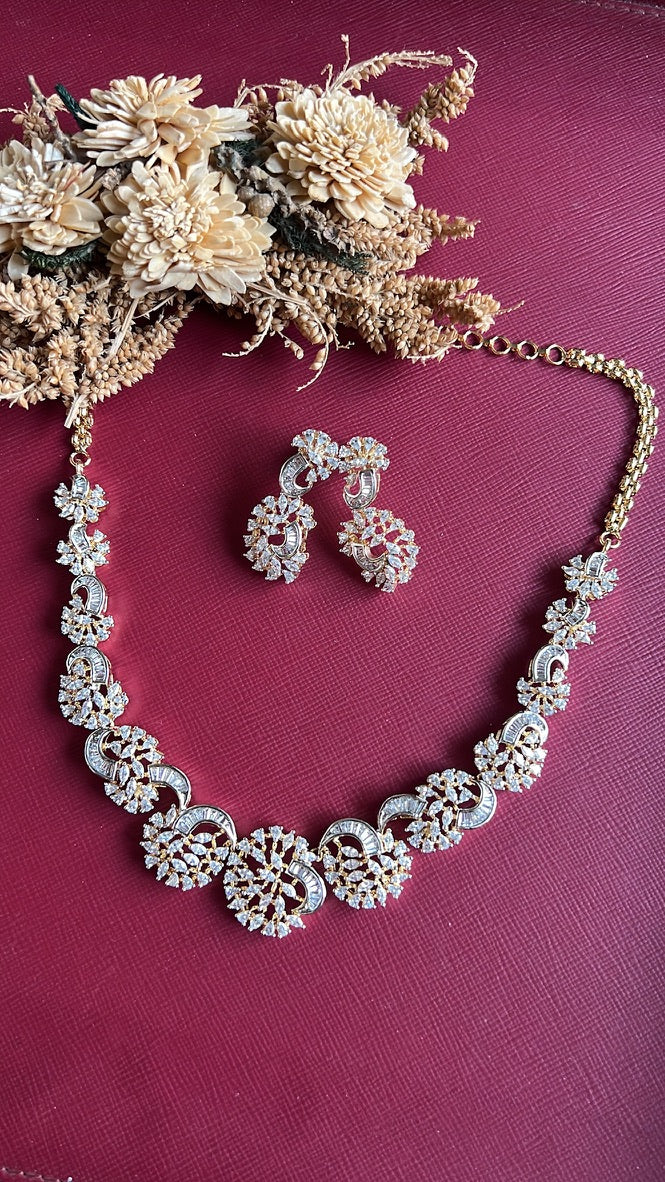 Hritvi Diamond Necklace Set