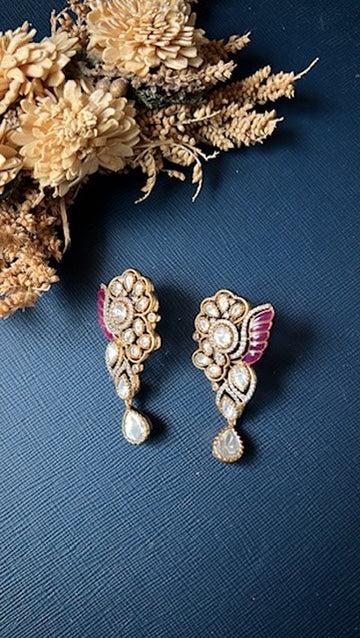 Mariha Kundan Earring - Rubi