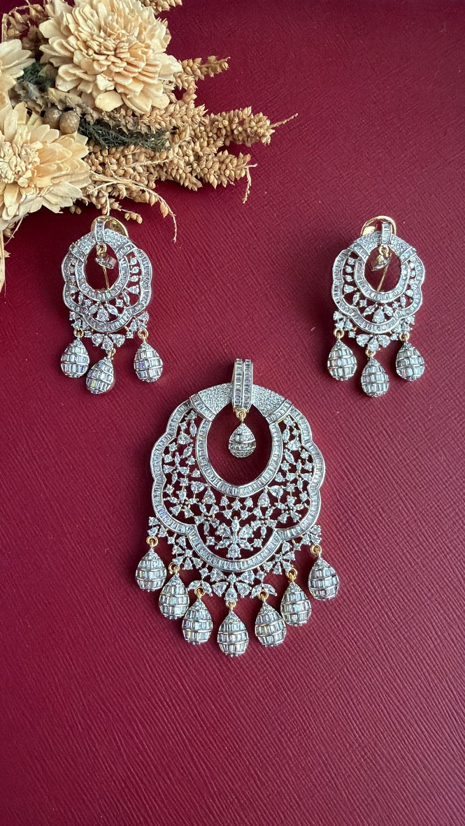 Matching screw-back earrings from the Mirza pendant set