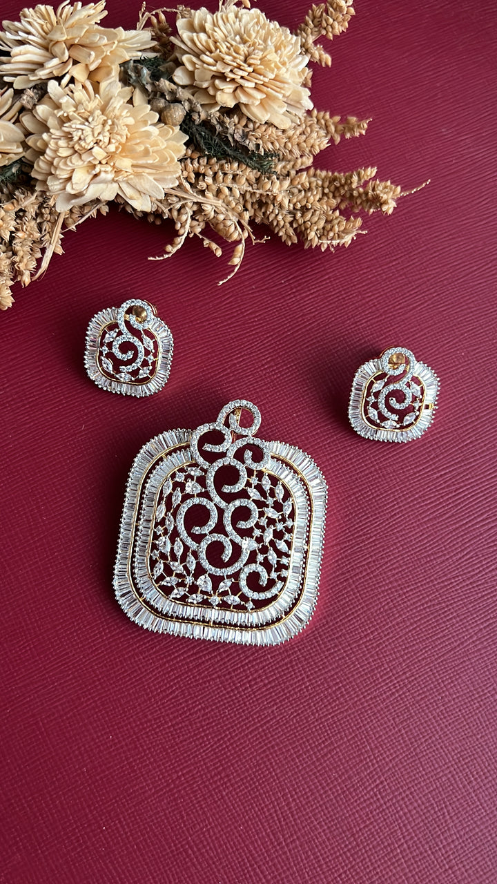 Chandana diamond Pendant Set
