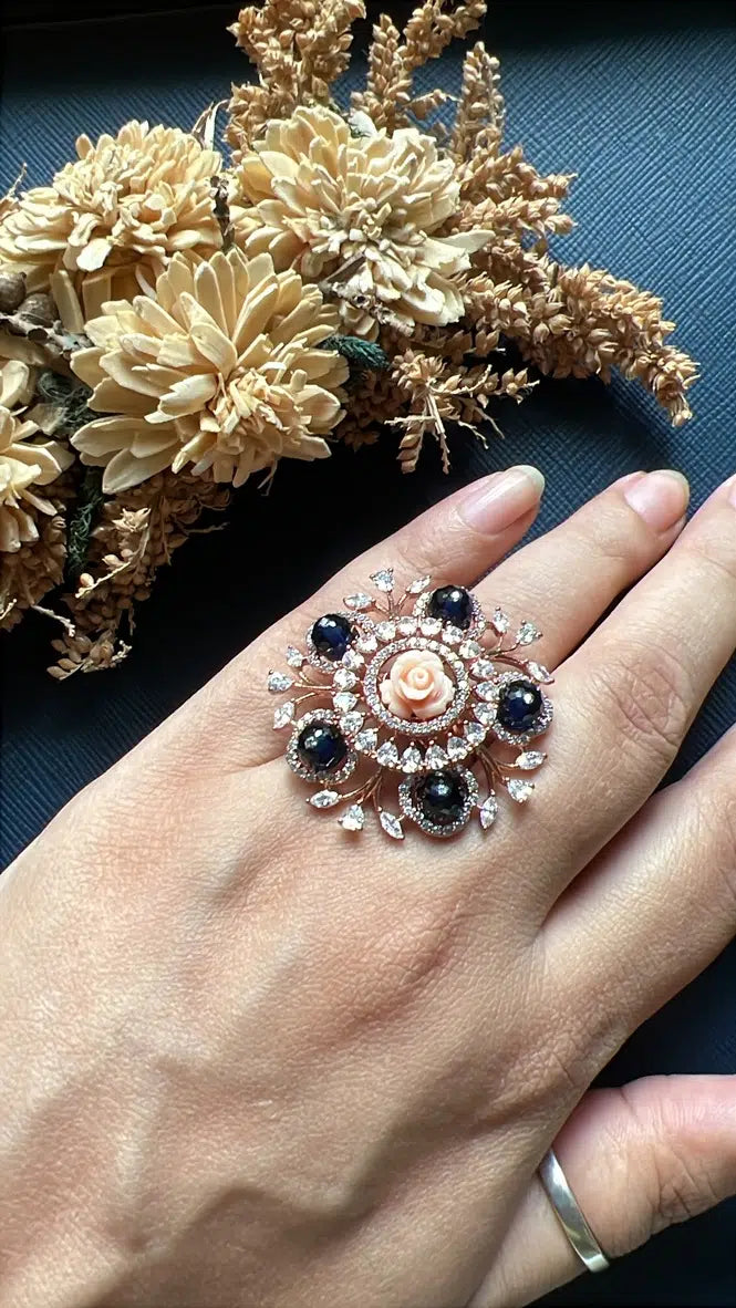 Pink Rose Fusion Ring