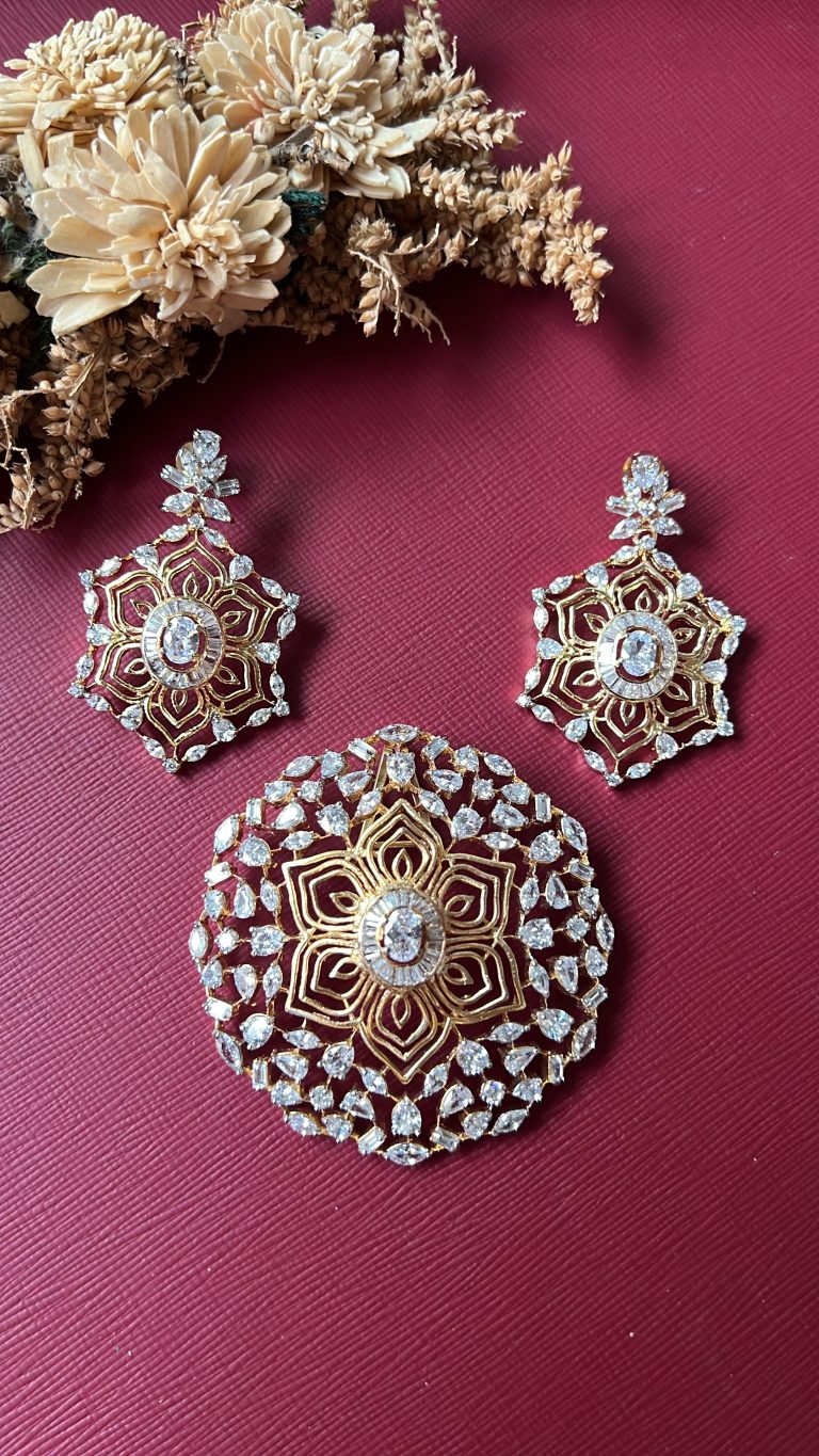 Jiyaani Diamond Pendant Set