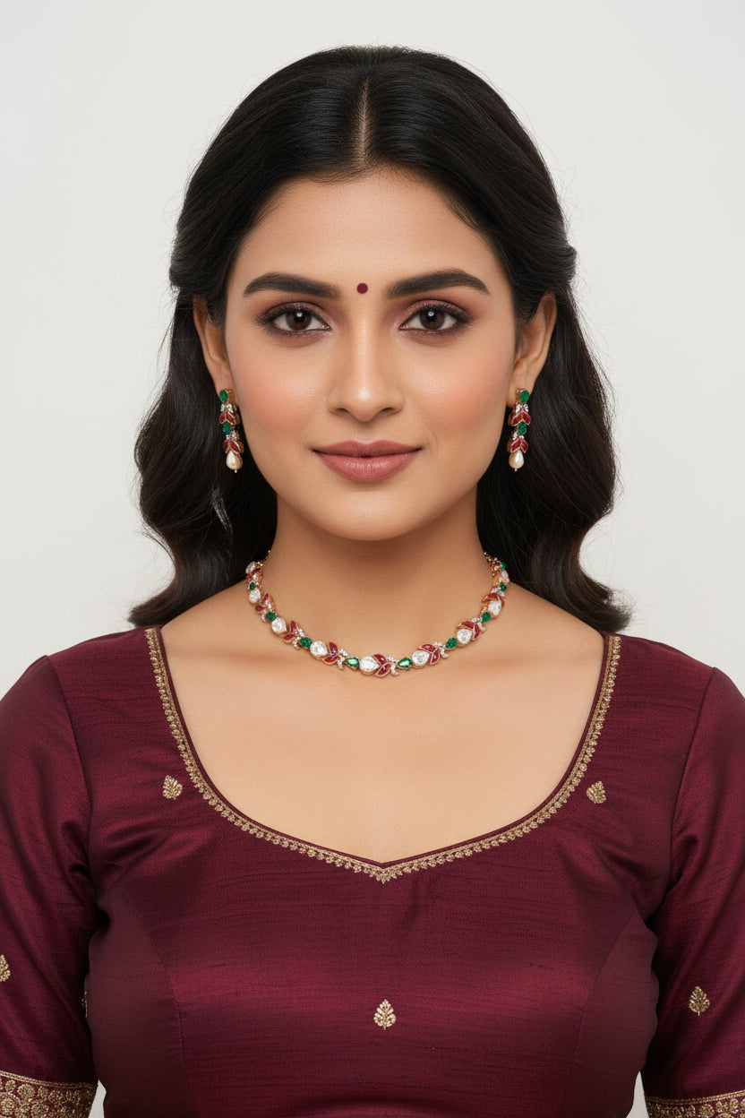 Tanvika Kundan Necklace Set