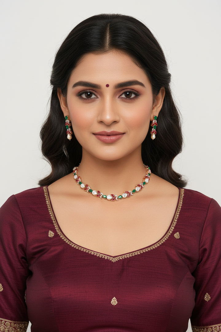 Tanvika Kundan Necklace Set
