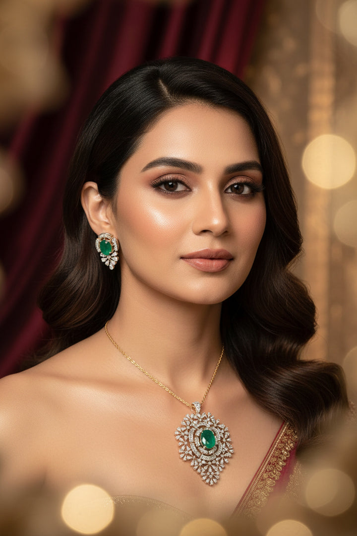 Amara Pendant Set - Green