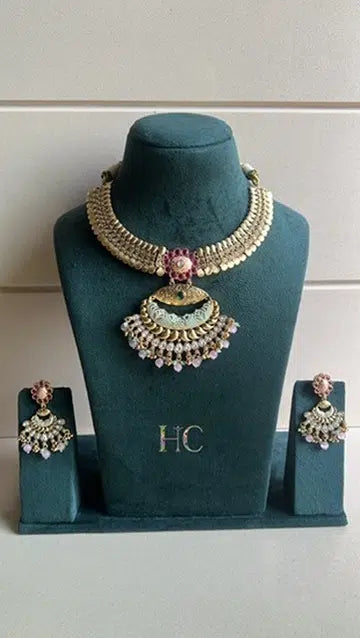 Coloured Enamelling  Necklace Set
