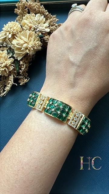 Gokharu Emerald Diamond Bracelet