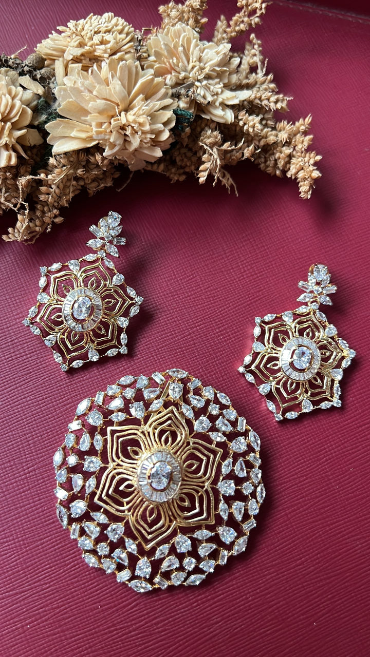 Jiyaani Diamond Pendant Set