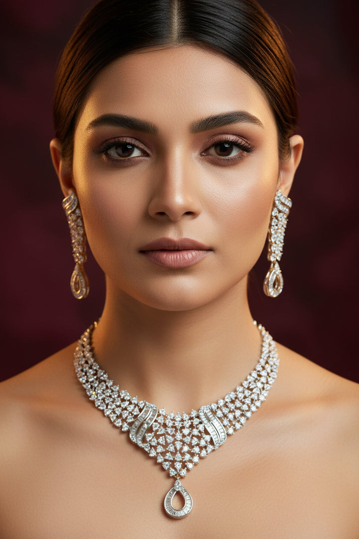 Elina Diamond Necklace Set