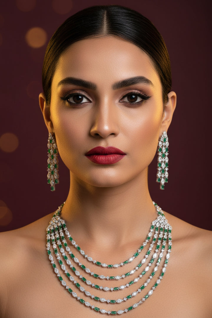 Omisha Diamond Necklace Set