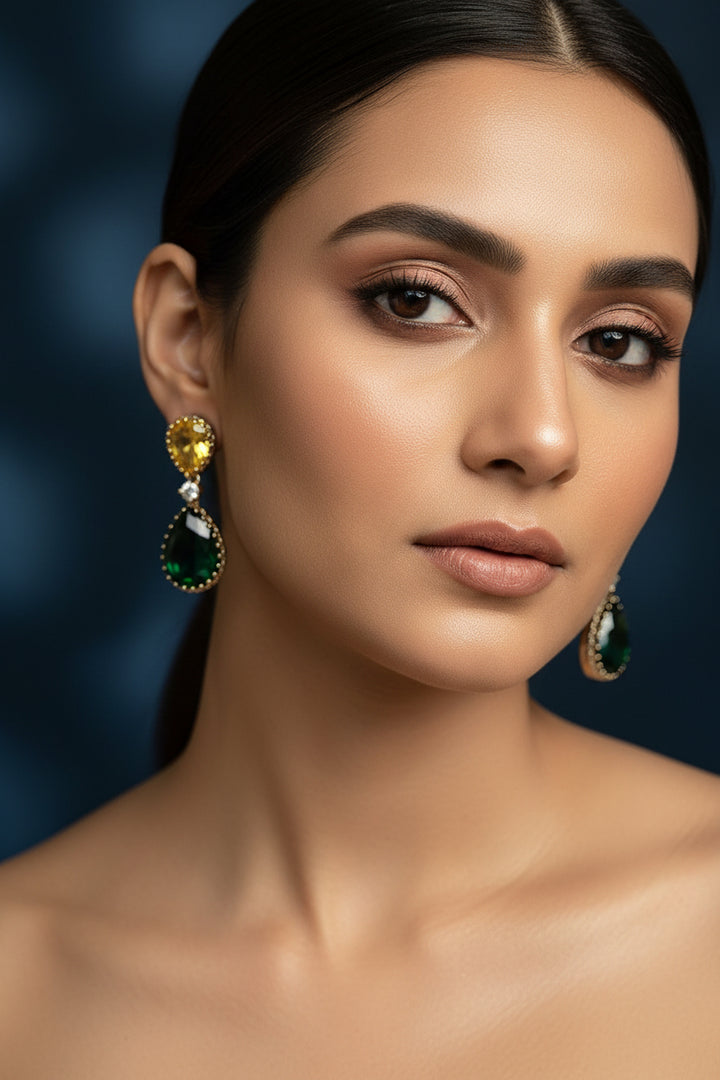 Purva Diamond Earring - Yellow