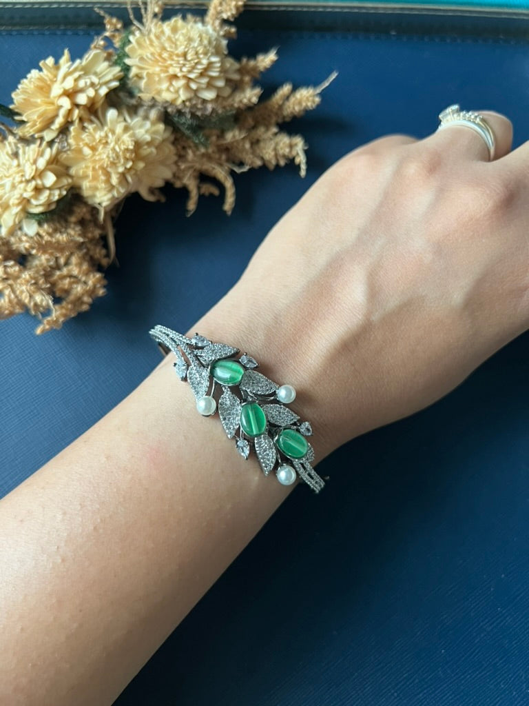 Beaded Black Rhodium Bracelet