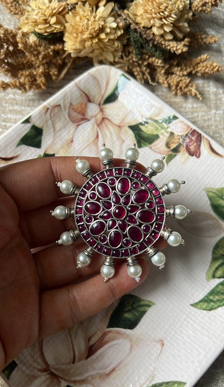 Dual Tone Sliver Replica Jumbo Ring- Rubi