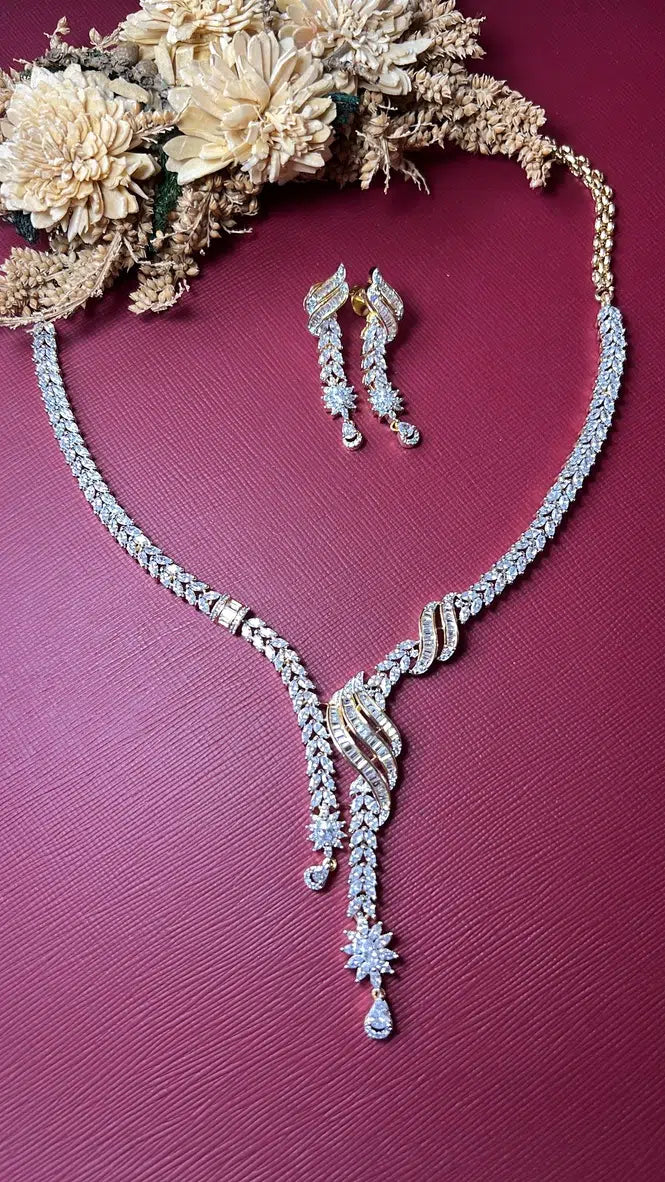 Veena Diamond Necklace Set