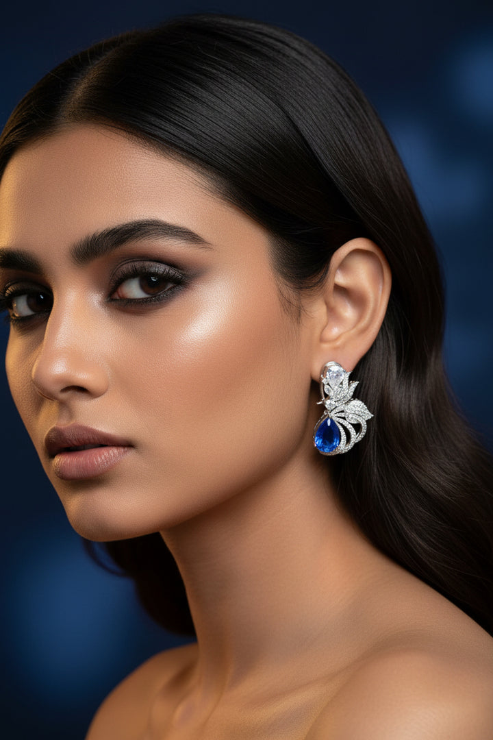 Lopa Diamond Studs - Blue