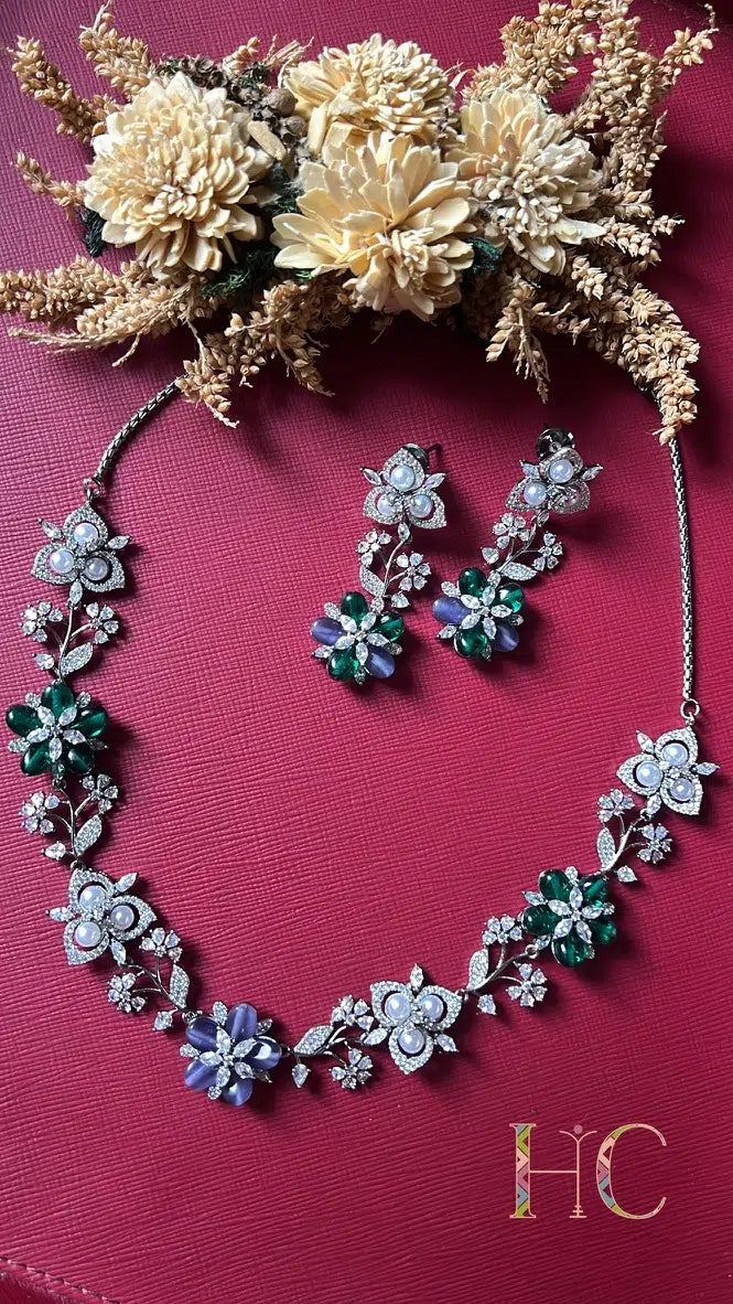Beaded Diamond Flower Set