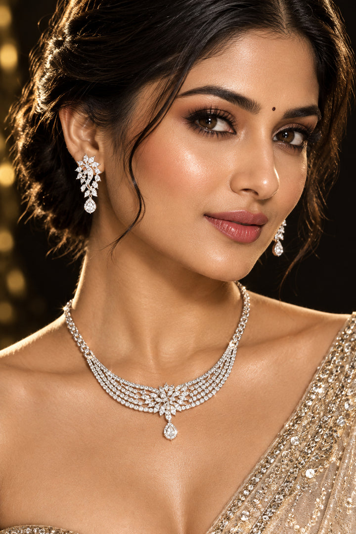 Gharam Diamond Pendant Set