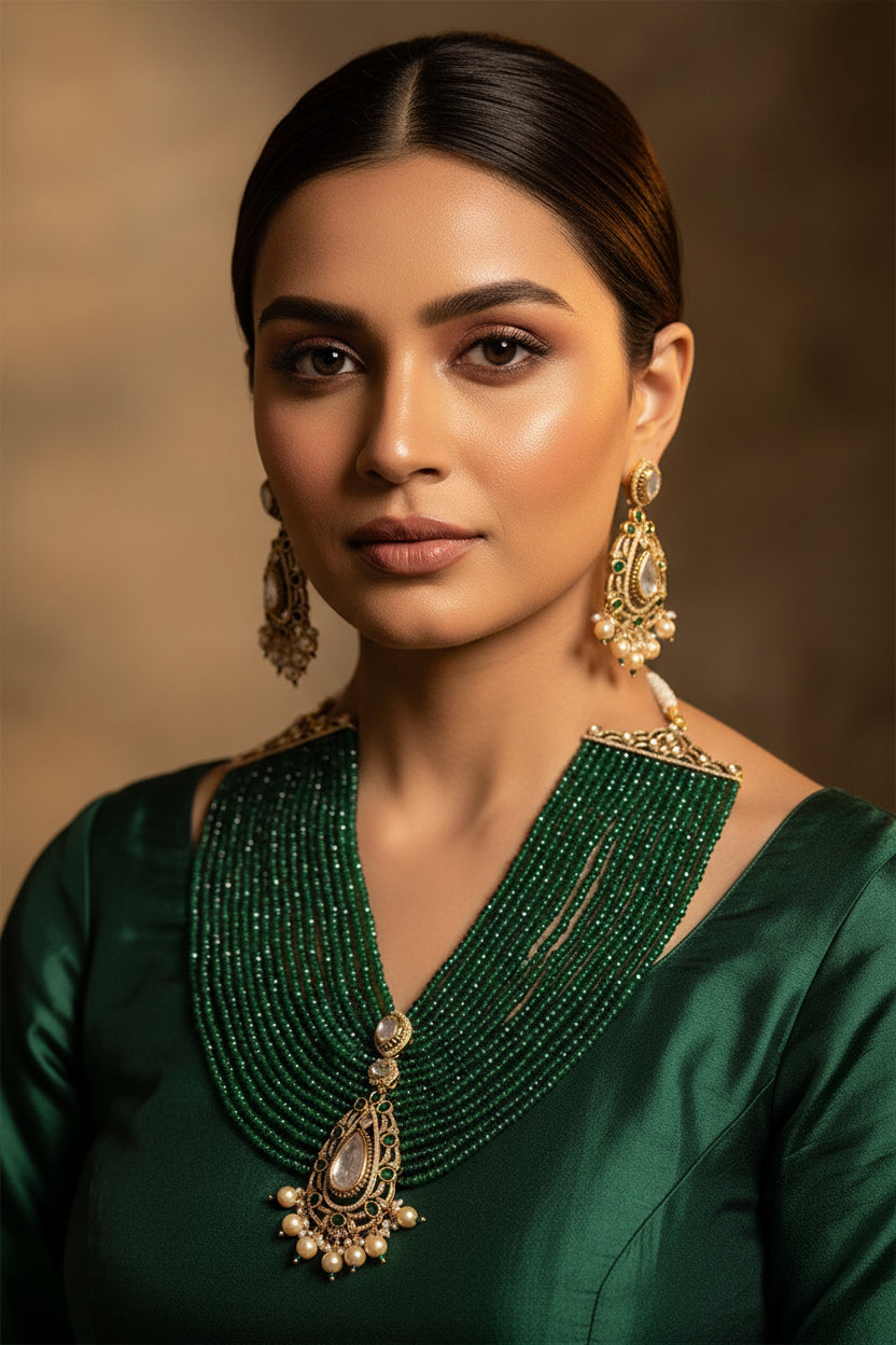 Devalika Onyx Beads Necklace Set