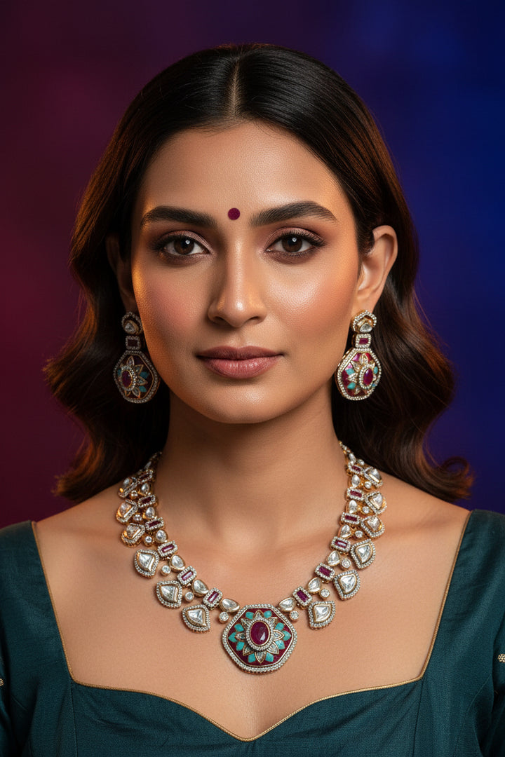 Mahima Kundan Necklace Set