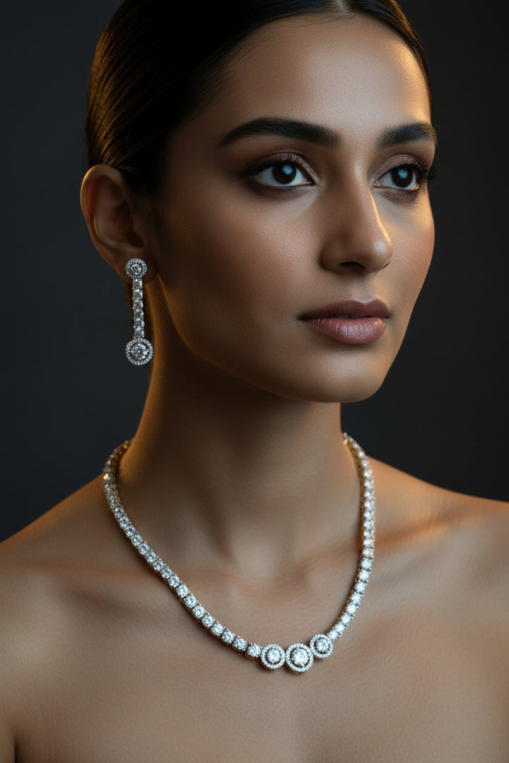 Nishmita Diamond Necklace Set